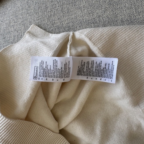 Paris Atelier & Other Stories White Cotton Wool Mockneck Sweater - Picture 6 of 7